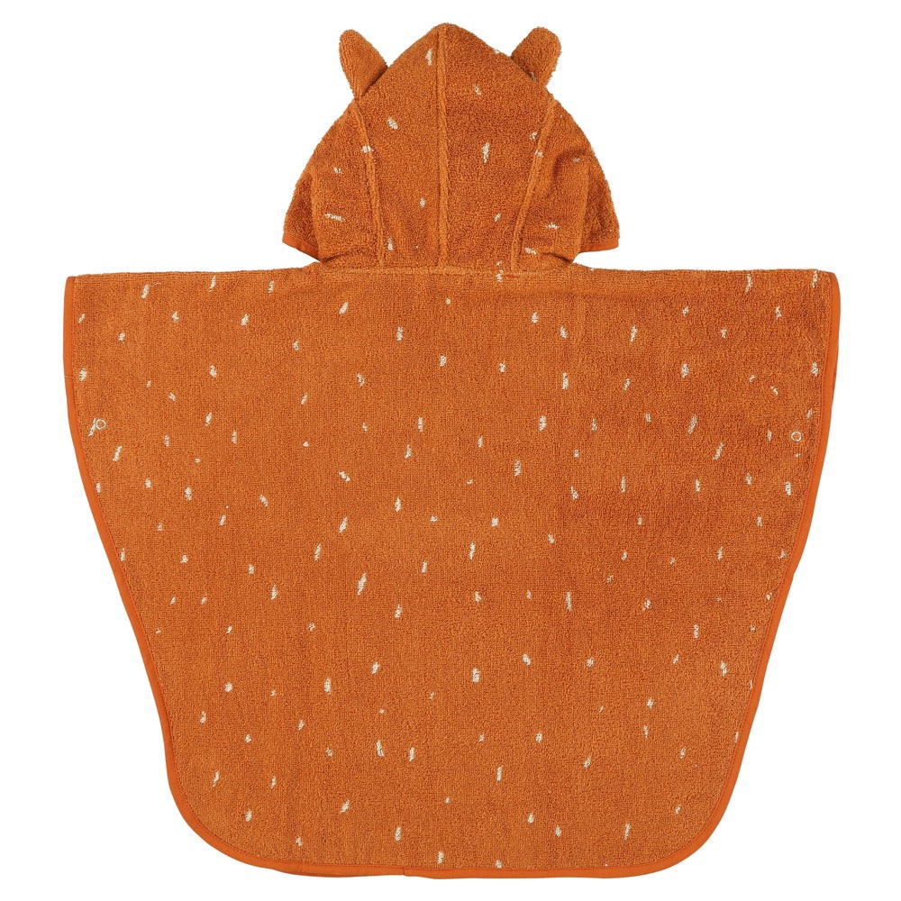 Trixie Bad Poncho voor Kids Mr Fox 2-4 jaar van zacht biologisch badstof met capuchon