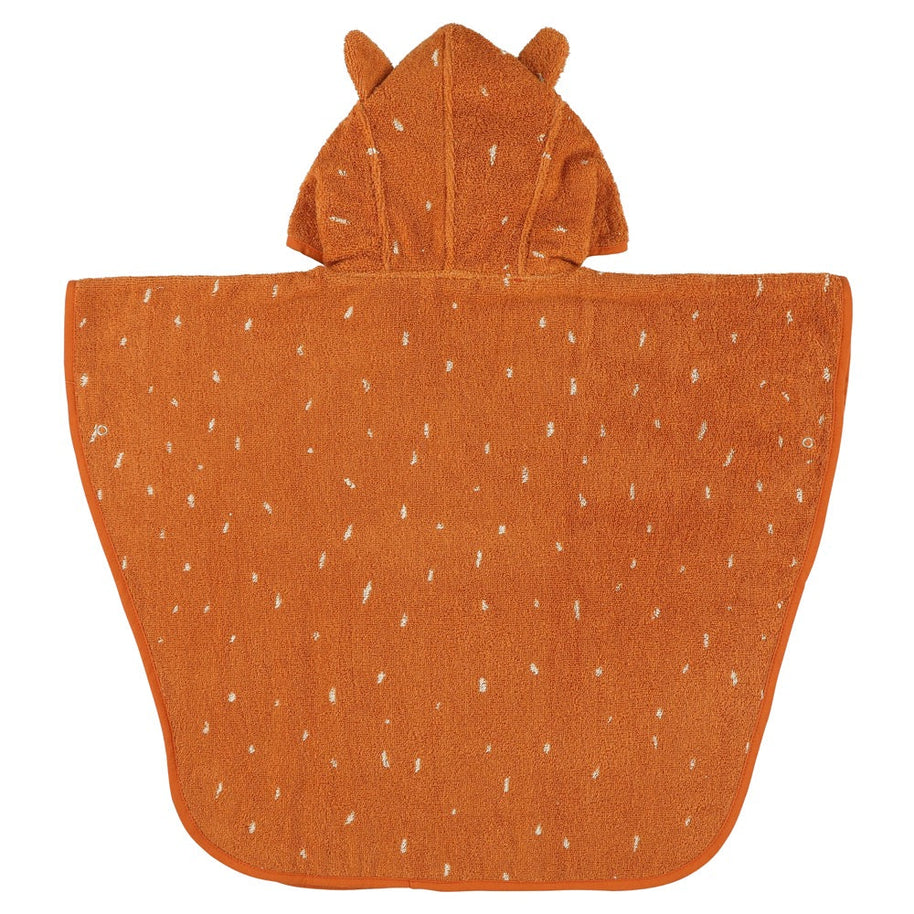 Trixie Bad Poncho voor Kids Mr Fox 2-4 jaar van zacht biologisch badstof met capuchon
