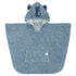 Bad Poncho - Mrs. Elephant kinderponcho met capuchon en olifantenmotief in blauw
