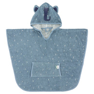 Bad Poncho - Mrs. Elephant kinderponcho met capuchon en olifantenmotief in blauw