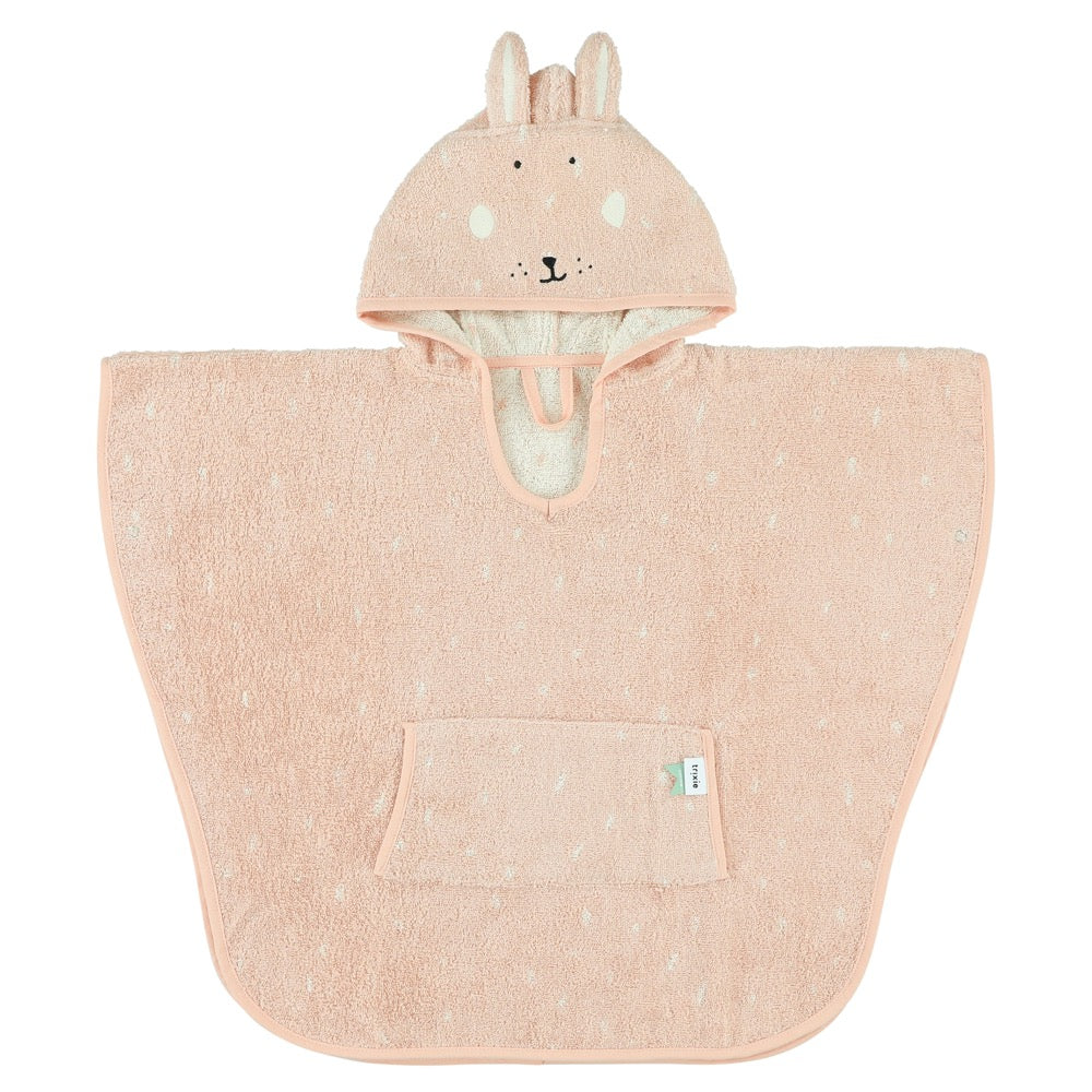 Trixie bad poncho voor kids Mrs Rabbit 2-4 jaar van zacht biologisch katoen