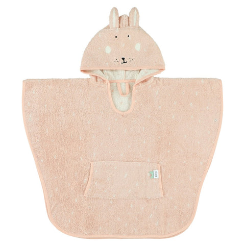 Trixie bad poncho voor kids Mrs Rabbit 2-4 jaar van zacht biologisch katoen