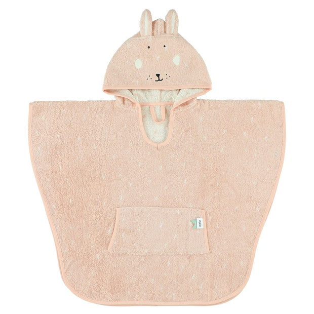Trixie bad poncho voor kids Mrs Rabbit 2-4 jaar van zacht biologisch katoen