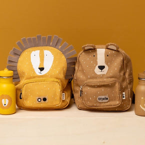 Drinkfles Mr. Bear - 350 ml bruin kinderflesje met beer ontwerp naast rugzakken