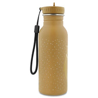 Drinkfles Mr. Bear - 500 ml met slimme draaglus en beige ontwerp met stippenleer
