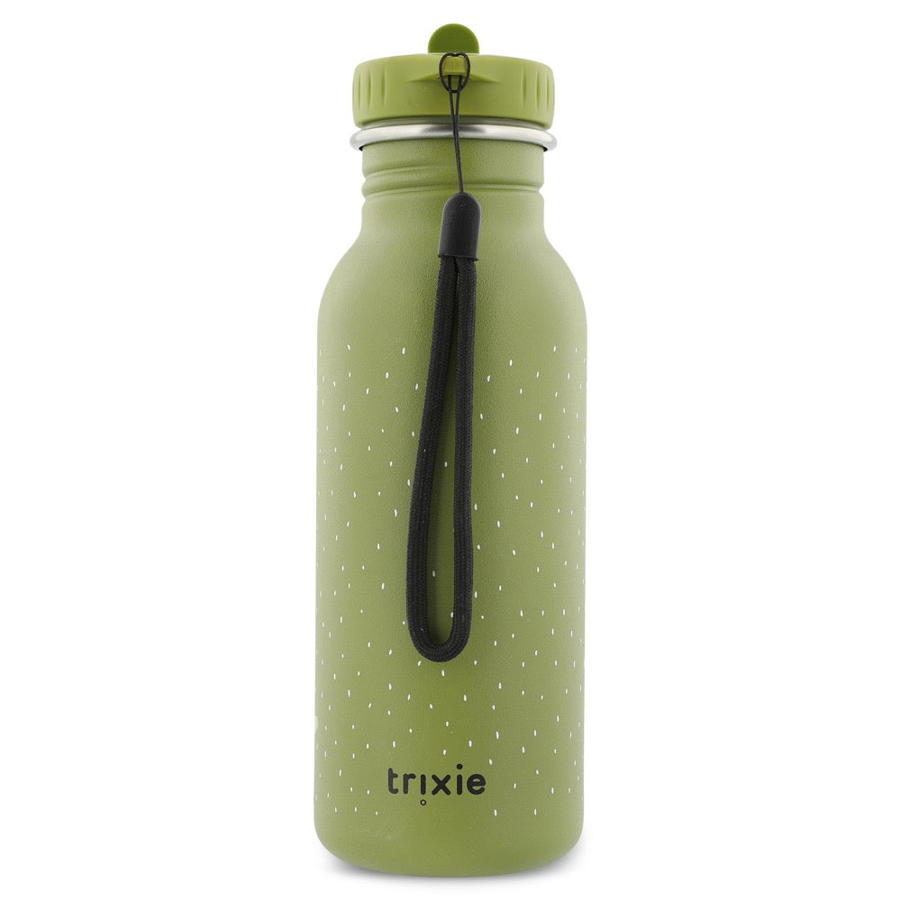 Groene Drinkfles Mr. Dino - 500 ml met draaglus en stippenpatroon voor onderweg