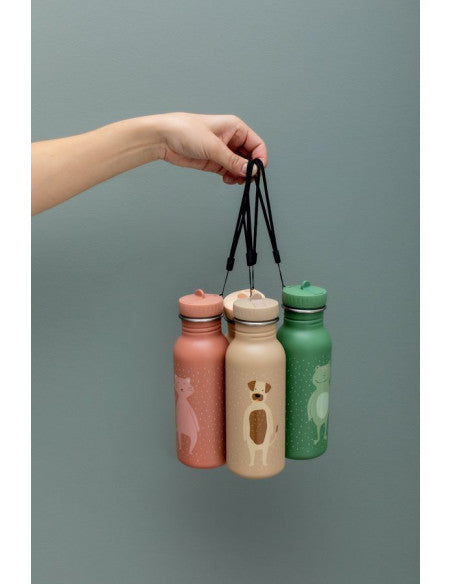 Trixie Drinkfles Mr Dog 500 ml in drie kleuren met speelse dierenprint en draagband