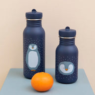 Trixie Drinkfles Mr Penguin 350 ml donkerblauw met vrolijk pinguïn ontwerp