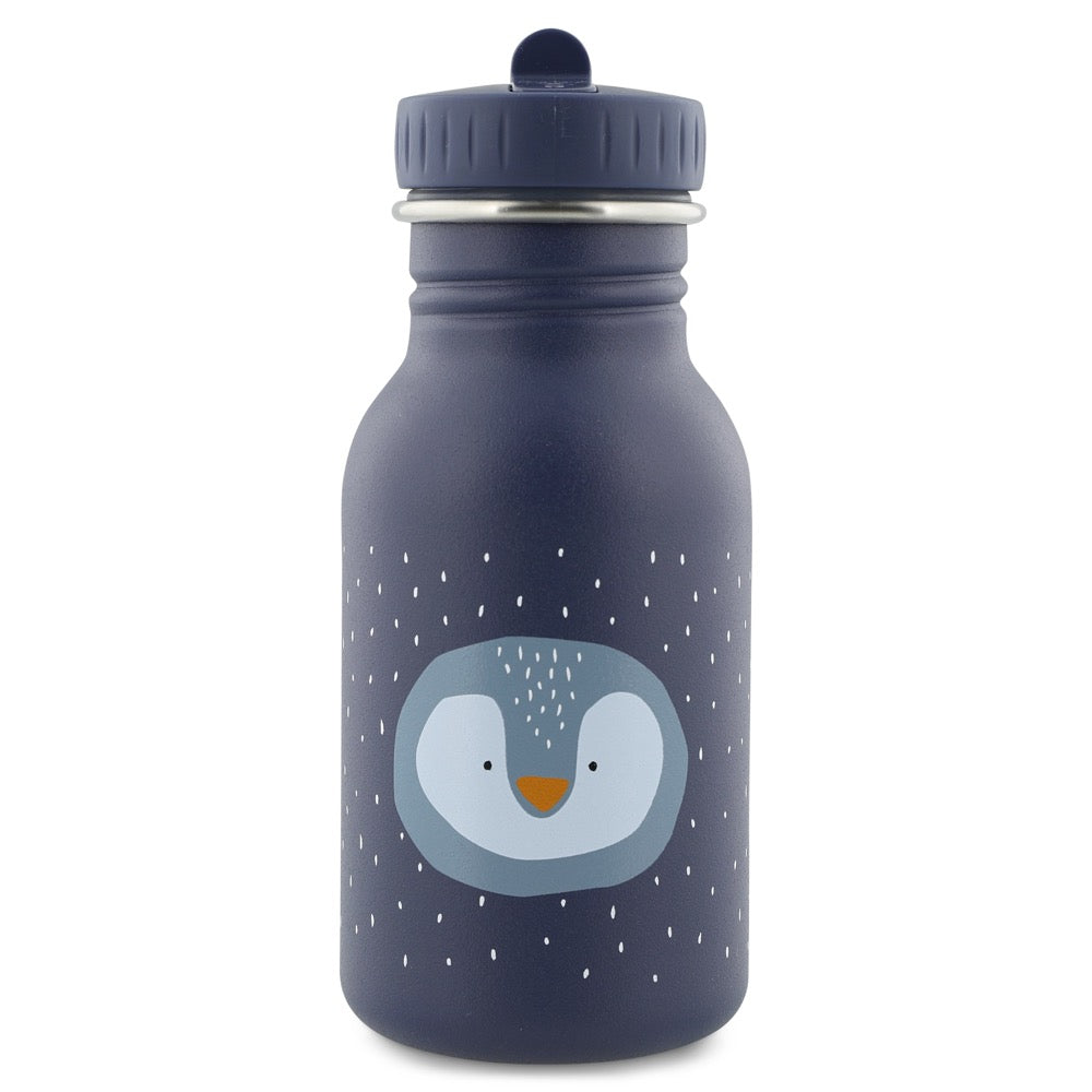 Trixie Drinkfles Mr. Penguin 350 ml blauwe kindvriendelijke drinkfles met pinguïn design