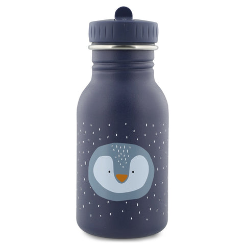 Trixie Drinkfles Mr. Penguin 350 ml blauwe kindvriendelijke drinkfles met pinguïn design