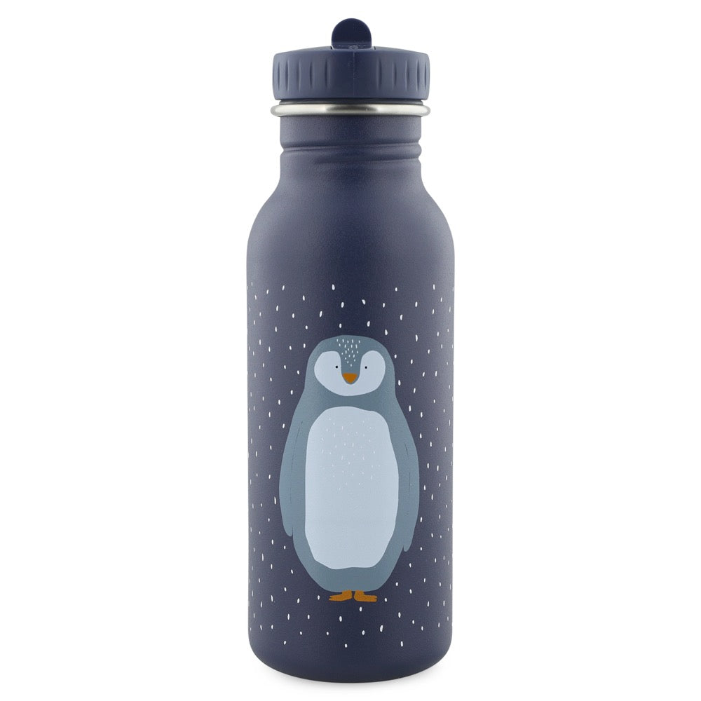 Trixie Drinkfles Mr Penguin 500 ml blauwe fles met schattige pinguïn design veilig BPA-vrij