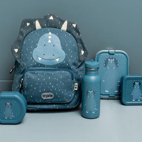 Drinkfles Mr Triceratops 350 ml in blauwe kleur met dinosaurus design voor kinderen