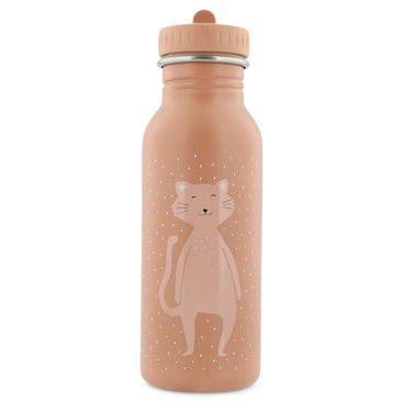 Trixie Drinkfles Mrs Cat 500 ml in zachte kleur met leuk kattenontwerp voor kinderen