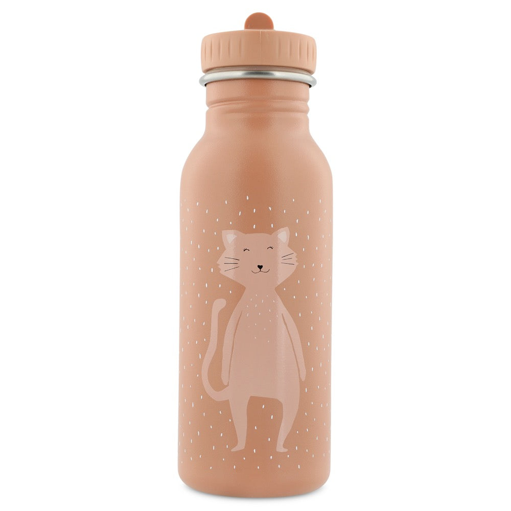 Trixie Drinkfles Mrs Cat 500 ml in zachte kleur met leuk kattenontwerp voor kinderen