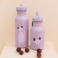 Trixie Drinkfles Mrs Mouse 500 ml in lavendel met vrolijk muisdesign voor kinderen