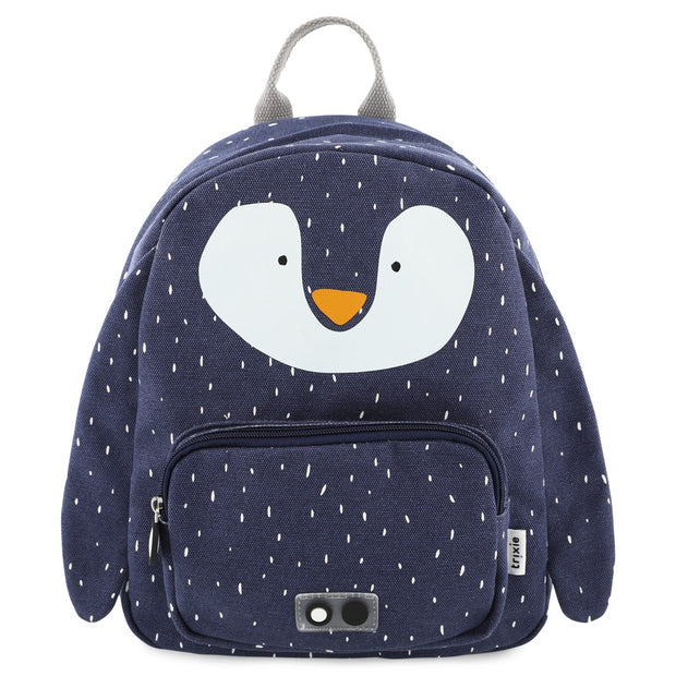 Trixie Schooltas Mr. Penguin kinderrugzak met speels pinguïn gezicht en ritsvakje