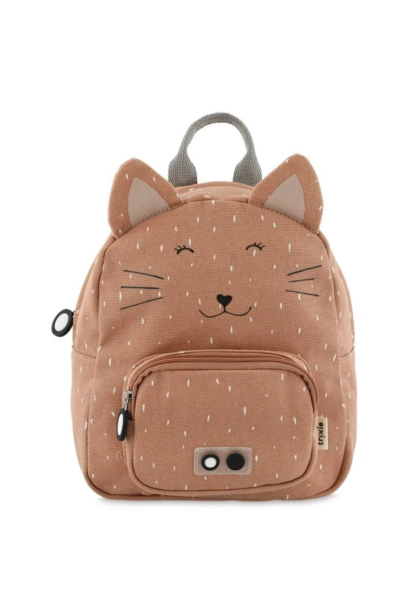 Trixie Schooltas Mrs. Cat - Klein, compacte kinder rugzak met kattendesign van gerecycled katoen