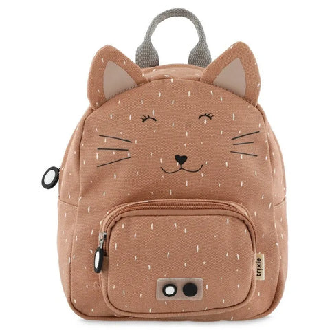 Trixie Schooltas Mrs. Cat - Klein, compacte kinder rugzak met kattendesign van gerecycled katoen