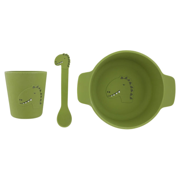 Silicone First Meal Set for Kids - Mr. Dino