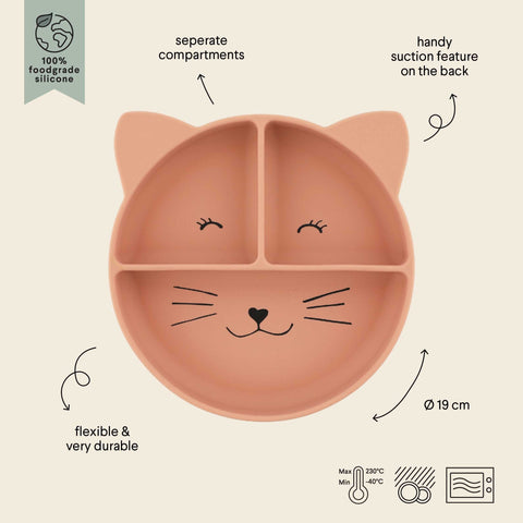 Trixie Siliconen Verdeel Bord - Mrs. Cat