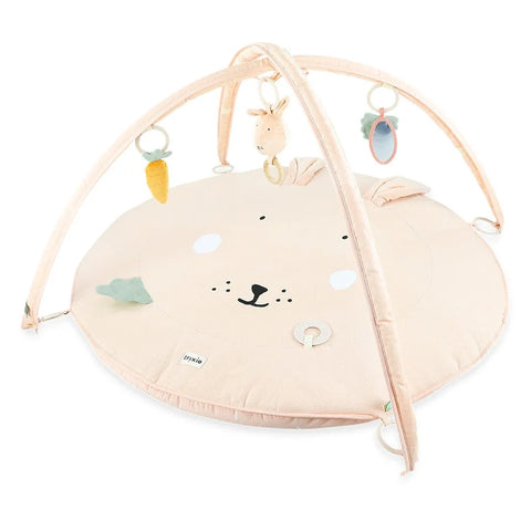 Zachte Trixie Speelmat Mrs Rabbit met speelelementen en lief konijntjesdesign voor baby’s