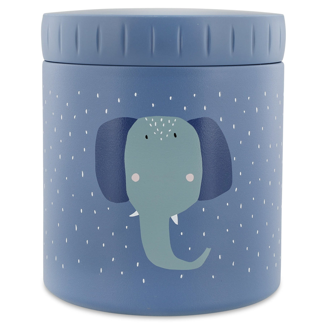 Trixie Thermos lunchpot 500ml Mrs. Elephant blauw met vrolijke olifantenprint