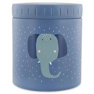 Trixie Thermos lunchpot 500ml Mrs. Elephant blauw met vrolijke olifantenprint
