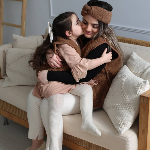 Merino wollen bodywarmer volwassenen - Donkerbruin