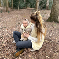 Merino wollen bodywarmer volwassenen met houten touwtjes