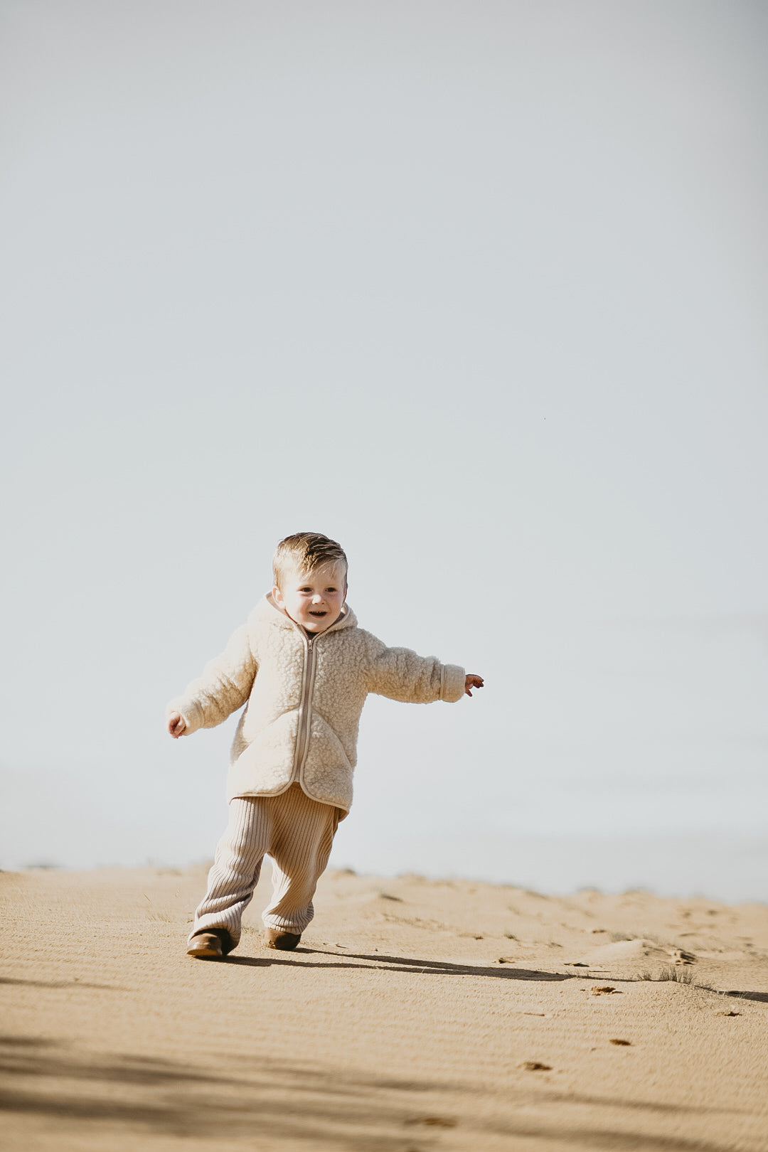 Merino wollen kinderjas - Beige