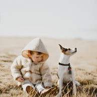 Merino wollen kinderjas - Beige