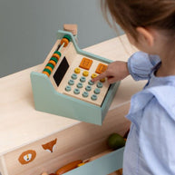 Wooden Store Cash Register with Accessories