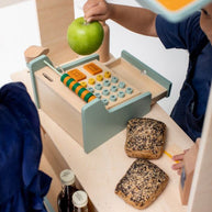 Wooden Store Cash Register with Accessories