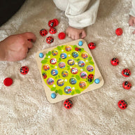 Wooden Educational Memory Puzzle Ladybugs
