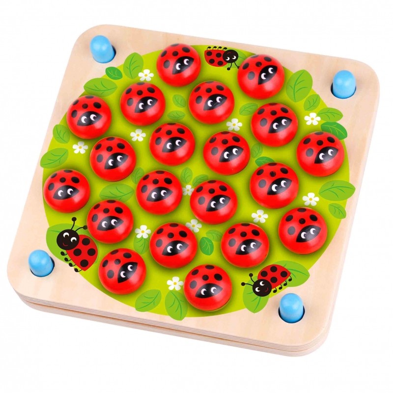 Wooden Educational Memory Puzzle Ladybugs