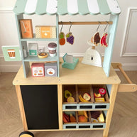 Large Multifunctional Wooden Food Truck Stand, 73 pcs