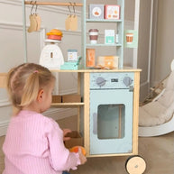 Large Multifunctional Wooden Food Truck Stand, 73 pcs