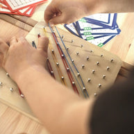 Geoplan on Rubber Bands Wooden Puzzle, 69 pcs