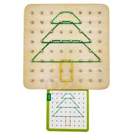 Geoplan on Rubber Bands Wooden Puzzle, 69 pcs