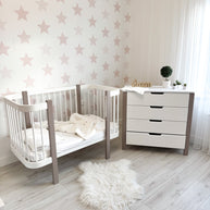 Baby Crib ELIN - Cappuccino/White