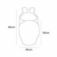 Baby Swaddle with Bear Ears – Powder Pink