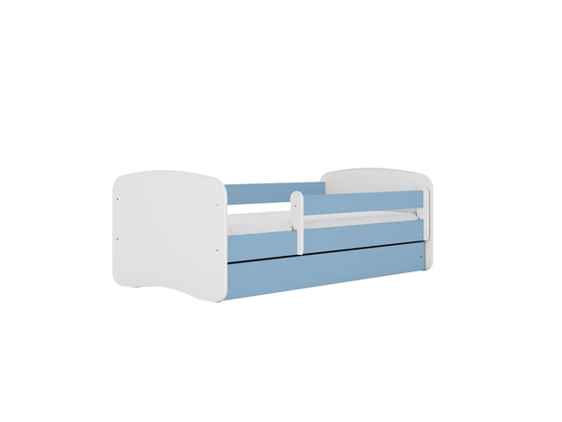 Kocot Kids Junior Bed blauw met zijbeveiliging en praktische opberglade safe en stevig