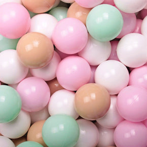 MeowBaby ballen voor ballenbak in beige, mint, wit en pastelroze, 200 stuks