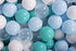 MeowBaby Ballen voor Ballenbak 200 stuks blauw turquoise transparant wit kunststof ballen