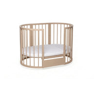 Ledikant OLIN Rond met matras - Cappuccino