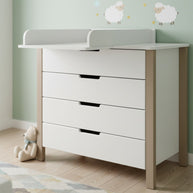 Changing Dresser ELIN - Cappuccino/White