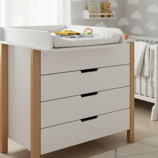 Commode ELIN - Naturel/Wit