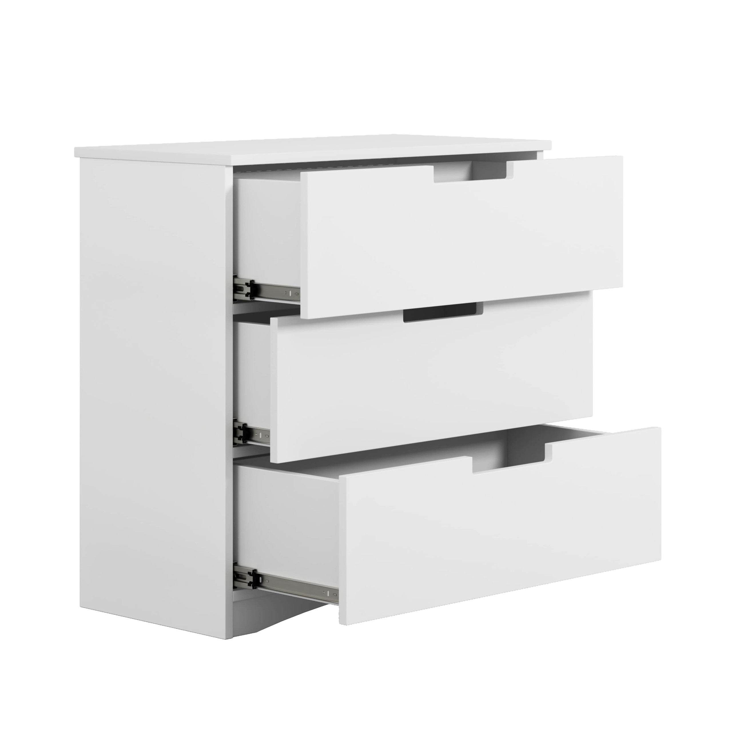 Kocot Kids Ladekast Classic wit met drie ruime lades en strak design voor kinderkamer