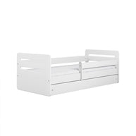 Kocot Kids Junior Bed Tomi wit met stevige constructie en verplaatsbare bedrail voor kinderen