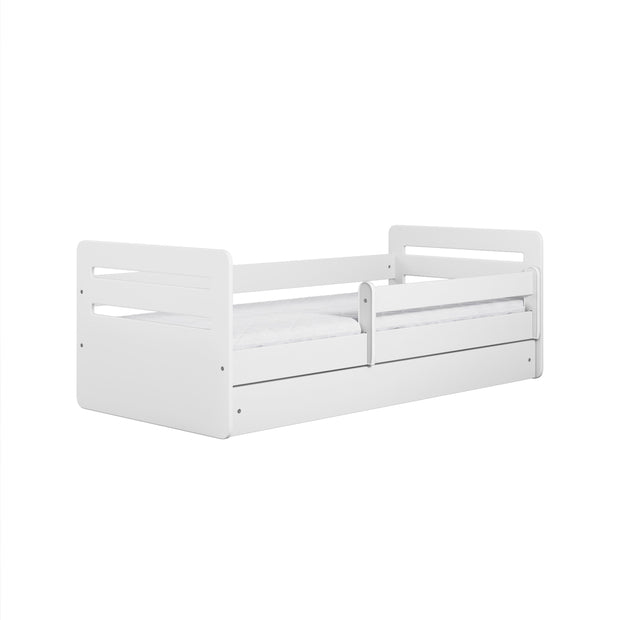 Kocot Kids Junior Bed Tomi wit met stevige constructie en verplaatsbare bedrail voor kinderen